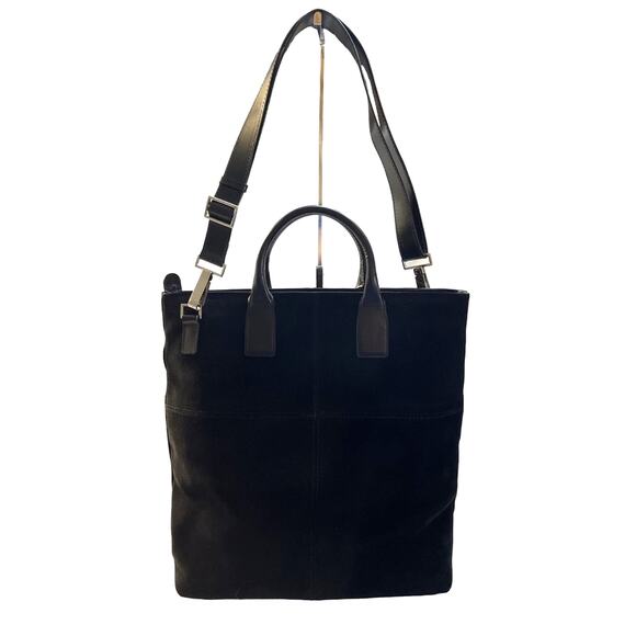 Gucci Tom Ford Vintage Made In Italy Black Suede Tote Bag Rago Bros Restored - Picture 13 of 13